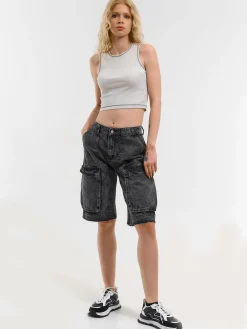 GATE Top ze ściągaczem z kontrastową nicią| Koszulki I Topy·Podkoszulki ☀️