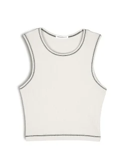 GATE Top ze ściągaczem z kontrastową nicią| Koszulki I Topy·Podkoszulki ☀️