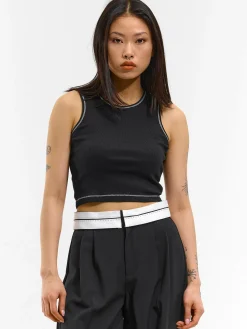 GATE Top ze ściągaczem z kontrastową nicią| Koszulki I Topy·Podkoszulki ☀️