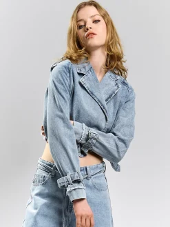 GATE Trencz dżinsowy| Kurtki I Płaszcze·Płaszcze|Kurtki I Płaszcze·Kurtki Przejściowe