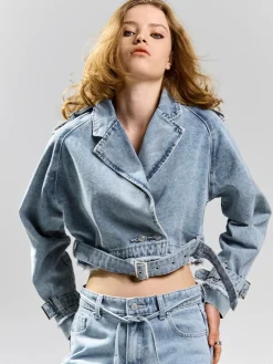 GATE Trencz dżinsowy| Kurtki I Płaszcze·Płaszcze|Kurtki I Płaszcze·Kurtki Przejściowe