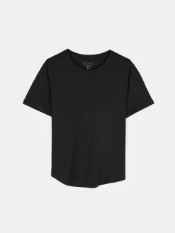 GATE T-shirt basic z bawełny z okrągłym dołem| Koszulki I Topy·Koszulki