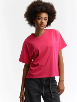 GATE T-shirt o luźnym kroju, wykonany z bawełny| Koszulki I Topy·Koszulki