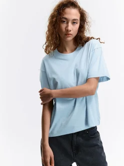 GATE T-shirt o luźnym kroju, wykonany z bawełny| Koszulki I Topy·Koszulki