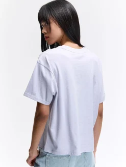 GATE T-shirt o luźnym kroju, wykonany z bawełny| Koszulki I Topy·Koszulki