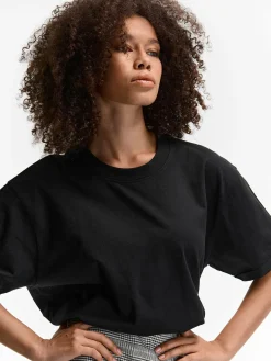 GATE T-shirt o luźnym kroju, wykonany z bawełny| Koszulki I Topy·Koszulki