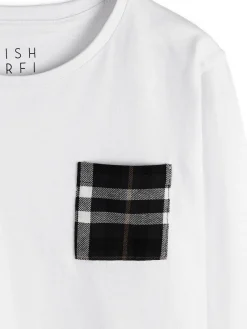 GATE T-shirt od piżamy z kieszonką w kratkę|Dzieci Chłopcy·Bielizna