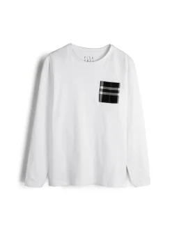 GATE T-shirt od piżamy z kieszonką w kratkę|Dzieci Chłopcy·Bielizna