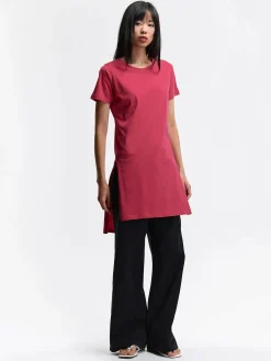 GATE T-shirt z bawełnianej dzianiny| Koszulki I Topy·Koszulki