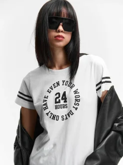 GATE T-shirt z bawełnianej dzianiny| Koszulki I Topy·Koszulki|Koszulki I Topy·Koszulki Z Nadrukiem