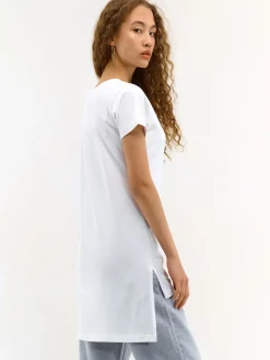 GATE T-shirt z bawełnianej dzianiny| Koszulki I Topy·Koszulki