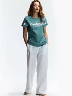 GATE T-shirt z bawełnianej dzianiny| Koszulki I Topy·Koszulki Z Nadrukiem|Koszulki I Topy·Koszulki