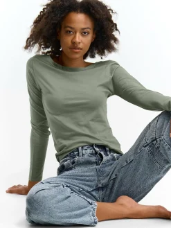 GATE T-shirt z dekoltem w łódkę| Koszulki I Topy·Koszulki