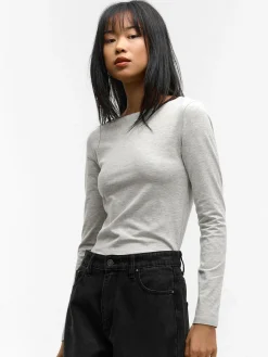 GATE T-shirt z dekoltem w łódkę| Koszulki I Topy·Koszulki