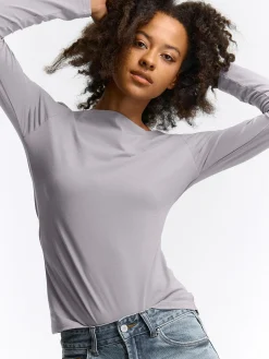 GATE T-shirt z dekoltem w łódkę| Koszulki I Topy·Koszulki