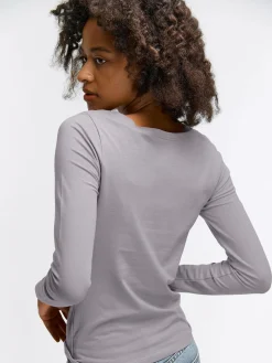 GATE T-shirt z dekoltem w łódkę| Koszulki I Topy·Koszulki