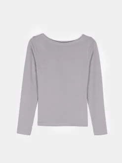 GATE T-shirt z dekoltem w łódkę| Koszulki I Topy·Koszulki