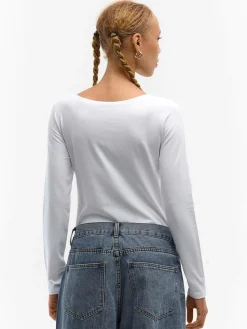 GATE T-shirt z dekoltem w łódkę| Koszulki I Topy·Koszulki