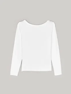 GATE T-shirt z dekoltem w łódkę| Koszulki I Topy·Koszulki