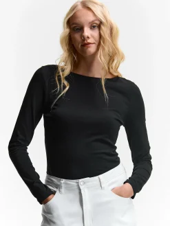 GATE T-shirt z dekoltem w łódkę| Koszulki I Topy·Koszulki