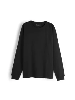 GATE T-shirt z grubej bawełny| Koszulki·Koszulki Z Długim Rękawem|Koszulki·Basic Koszulki I Podkoszulki