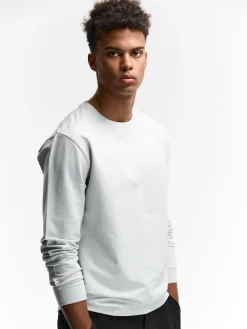 GATE T-shirt z grubej bawełny| Koszulki·Koszulki Z Długim Rękawem|Koszulki·Basic Koszulki I Podkoszulki