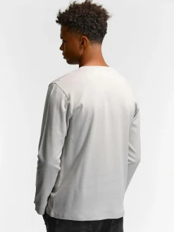 GATE T-shirt z grubej bawełny z kieszenią| Koszulki·Koszulki Z Długim Rękawem|Koszulki·Basic Koszulki I Podkoszulki