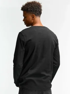 GATE T-shirt z grubej bawełny z kieszenią| Koszulki·Koszulki Z Długim Rękawem|Koszulki·Basic Koszulki I Podkoszulki