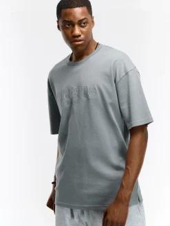 GATE T-shirt z grubej bawełny z haftem| Koszulki·Koszulki ☀️|Koszulki·Koszulki Z Nadrukiem