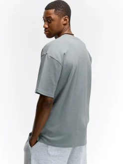 GATE T-shirt z grubej bawełny z haftem| Koszulki·Koszulki ☀️|Koszulki·Koszulki Z Nadrukiem