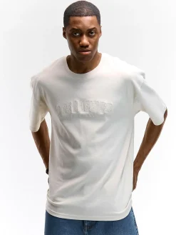 GATE T-shirt z grubej bawełny z haftem| Koszulki·Koszulki ☀️|Koszulki·Koszulki Z Nadrukiem