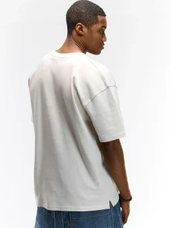 GATE T-shirt z grubej bawełny z haftem| Koszulki·Koszulki ☀️|Koszulki·Koszulki Z Nadrukiem