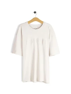 GATE T-shirt z grubej bawełny z haftem| Koszulki·Koszulki ☀️|Koszulki·Koszulki Z Nadrukiem