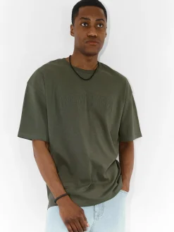 GATE T-shirt z grubej bawełny z haftem| Koszulki·Koszulki ☀️|Koszulki·Koszulki Z Nadrukiem