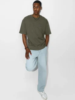 GATE T-shirt z grubej bawełny z haftem| Koszulki·Koszulki ☀️|Koszulki·Koszulki Z Nadrukiem