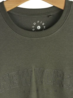 GATE T-shirt z grubej bawełny z haftem| Koszulki·Koszulki ☀️|Koszulki·Koszulki Z Nadrukiem