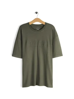 GATE T-shirt z grubej bawełny z haftem| Koszulki·Koszulki ☀️|Koszulki·Koszulki Z Nadrukiem