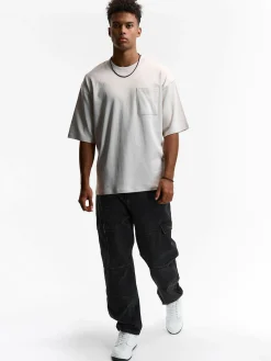 GATE T-shirt z grubej bawełny z kieszenią| Koszulki·Koszulki ☀️|Koszulki·Basic Koszulki I Podkoszulki