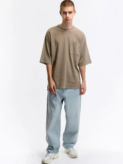 GATE T-shirt z grubej bawełny z kieszenią| Koszulki·Koszulki ☀️|Koszulki·Basic Koszulki I Podkoszulki