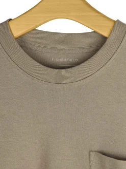 GATE T-shirt z grubej bawełny z kieszenią| Koszulki·Koszulki ☀️|Koszulki·Basic Koszulki I Podkoszulki