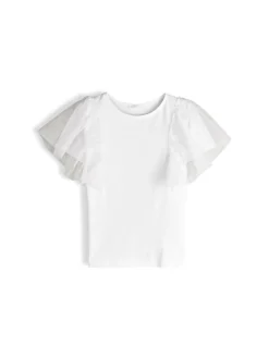 GATE T-shirt z siateczkowymi rękawami| Koszulki I Topy·Topy|Koszulki I Topy·Koszulki