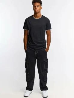 GATE T-shirt ze szczegółowym obszyciem| Koszulki·Koszulki ☀️|Koszulki·Basic Koszulki I Podkoszulki