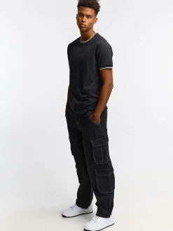 GATE T-shirt ze szczegółowym obszyciem| Koszulki·Koszulki ☀️|Koszulki·Basic Koszulki I Podkoszulki