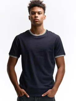 GATE T-shirt ze szczegółowym obszyciem| Koszulki·Koszulki ☀️|Koszulki·Basic Koszulki I Podkoszulki