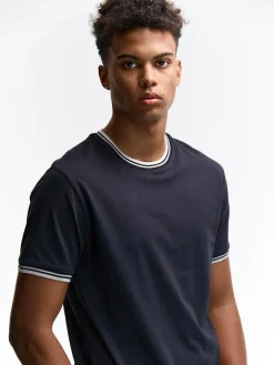 GATE T-shirt ze szczegółowym obszyciem| Koszulki·Koszulki ☀️|Koszulki·Basic Koszulki I Podkoszulki