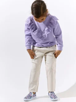 GATE Twillowe jeansy z bocznymi kieszeniami|Dzieci Dziewczynki·Spodnie I Legginsy