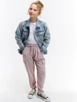 GATE Twillowe jeansy z bocznymi kieszeniami|Dzieci Dziewczynki·Spodnie I Legginsy