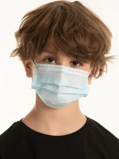 GATE 3-warstwowa jednorazowa maseczka na twarz dla dzieci , niebieska (5 sztuk / 8lat-12lat)|Dzieci Akcesoria|Chłopcy·Akcesoria