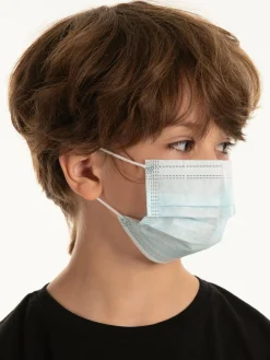 GATE 3-warstwowa jednorazowa maseczka na twarz dla dzieci , niebieska (5 sztuk / 8lat-12lat)|Dzieci Akcesoria|Chłopcy·Akcesoria