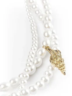 GATE Wielorzędowy naszyjnik z pereł z zawieszkami| Akcesoria·Biżuteria